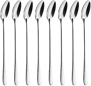 Long Handle Spoon, MCIRCO Stainless Steel Spoon Set Mixing Spoon Ice Cream Spoon