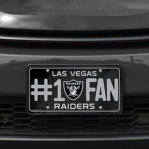 Rico Industries NFL Las Vegas Raiders #1 Fan Metal License Plate Tag by Rico Industries - Image 2
