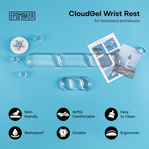 Image of EPOMAKER CloudGel Wrist Rest for Keyboard and Mouse, 2 Pieces