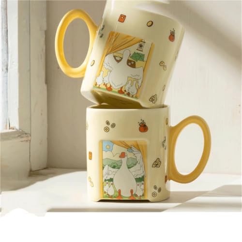 Tasses à café carrées céramique 12,85 oz mug original pour boisson chaude - 7