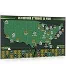 Atlas & Green US Football Stadiums of America Scratch Off Map. Pro Football Satdiums Scratch Off Poster. Large A2 Stadiums Wall art. A2 Sports Poster With Gift Tube