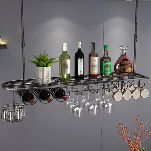 Porte-bouteilles de vin suspendus pour créer une ambiance bistrot chic et chaleureuse chez vous