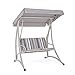 iperbriko Dondolo in Acciaio Due posti Avorio GRELY 145x120x h185 cm immagine