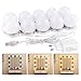 Lumière de Miroir, K KUMEED 10 Ampoules Hollywood Kit de Lumière LED Dimmable Lampe pour Miroir Cosmétique Salle de Bain 3 Couleurs 10 Niveaux de Luminosité avec Adaptateur (Miroir Non Inclus)