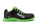 Zapatillas Sparco Sparco 0751745NRVF Zapatillas, Negro/Verde, 45