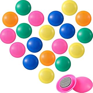 20 Pieces Notice Board Planning Magnets Fridge Whiteboard Magnetic Button Small Colourful Fridge Magnets Plastic Covered Round Magnets Assorted Colors Magnetic Whiteboard Magnets for School Office