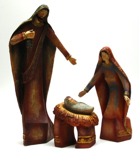 Wood-look Holy Family Set