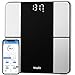 Vitafit Cyfrowa waga łazienkowa z funkcją Bluetooth, waga do analizy tkanki tłuszczowej, BMI, masą mięśniową, białkiem, BMR, czarna