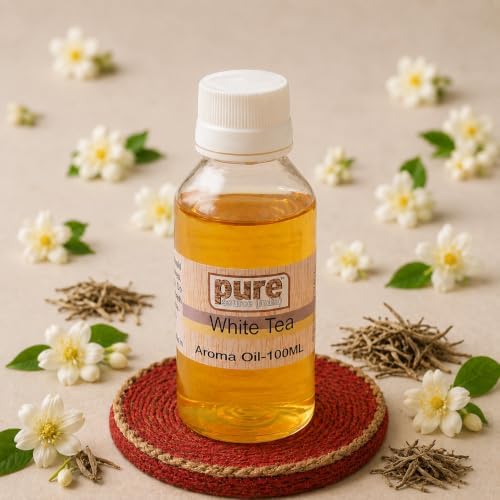 Pure Source India Aroma, Essential Oil, White Tea, 100 ml Pack