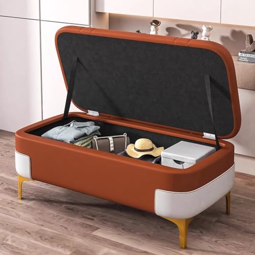 Banc de rangement à charnières de sécurité pour optimiser l'espace sans désordre