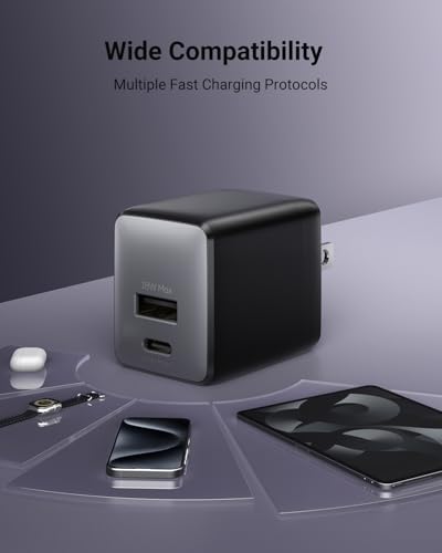 2-Pk Wegear 30W Dual-Port GaN USB-C & USB-A Wall Charger w/ Foldable Plug - image 7