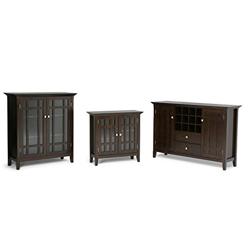 Simpli Home Bedford Solid Wood 39 inch Wide Rustic Medium Storage Cabinet in Dark Tobacco Brown - Thumbnail 6