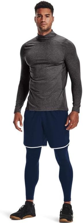 Under Armour Mens Fitted Base-layer-underwear, Charcoal Light Heather / Black, XX-Large Tall US