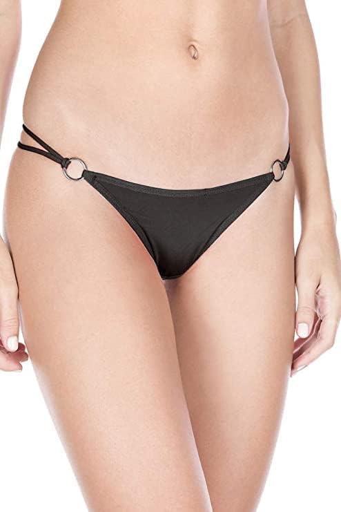 Women G-String Underwear Low Waist Panties Lingerie Ladies Briefs Thongs T-String Panties for Women, (Size: M, Pack of 1) Black-image-28