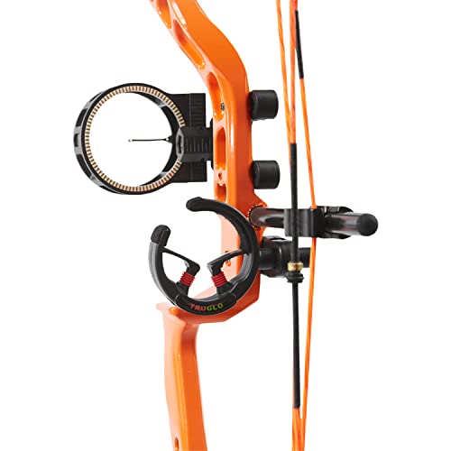 Diamond Archery Youth Atomic Bow - Fully Adjustable Equipped Durable Compound Bow | 6-29 Lbs Draw Weight | 12"-24" Draw Length | 191 Fps, Left Hand, Orange #TOP2