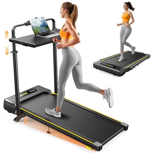 Acezoe 3 in 1 Under Desk Treadmill with 10% Incline, Walking Pad Treadmill with Removable Desk Workstation, Adjustable Height for Different Need, Foldable for Home Small Office