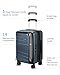LUGGEX Carry On Luggage Top Opening, FLT Expandable Polycarbonate Hard Shell Suitcase with Wheels (FX-Lite, Blue, 20 Inch, 36L-41L)
