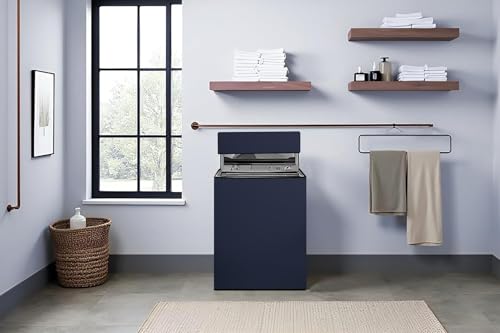 Image of Wings Star Waterproof Top Load Fully Automatic Washing Machine Cover for 8 Kg, 8.5 Kg, 9 Kg, 9.5 Kg (Blue) - 63 x 63 x 93 cms