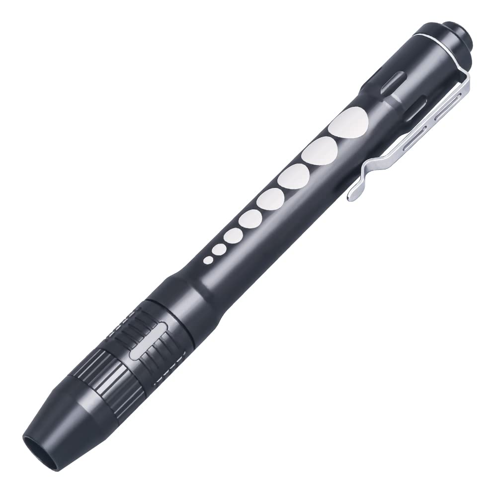 D12 glare Flashlight Portable Pen Type Strong Light AAA Battery Flashlight Focus zoom Glare Torch for Outdoor Indoor Lighting(D12)…