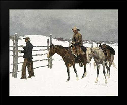 The Fall Of The Cowboy 24x20 Framed Art Print by Remington, Frederic