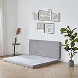 SINWEEK Tri-Folding Mattress with Storage Bag - 4' Foldable Foam Topper Cot Mattress, Guest Bed with Machine Washable Cover & Waterproof Lining, CertiPUR-US Certified (58 x 78 Inch)