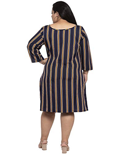Image of Flambeur Women's Crepe A-Line Knee-Length Dress