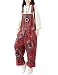 Produktbild Bigassets Damen Loose Jumpsuits Verstellbarer Riemen Denim Spielanzug Overalls Latzhose Style 3 Red