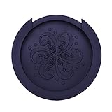 Guitar Soundhole Cover, 4 inch Sound hole Rubber Cover for Acoustic Guitar (Black)