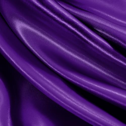 Parure de lit satin violet foncé 4 pièces drap housse matelas épais drap plat