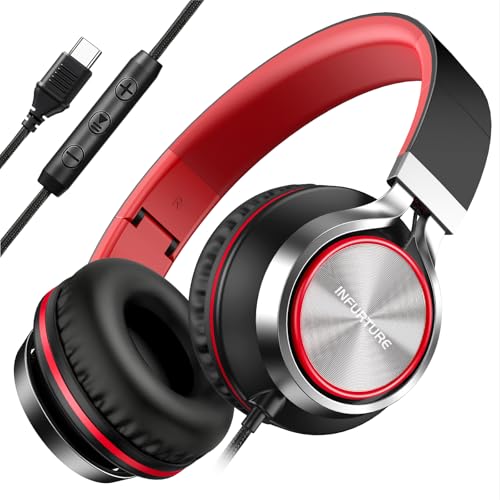 Casque filaire USB C pliable pour smartphone et iPhone 16 idéal en voyage