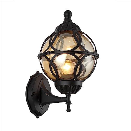 Lámpara de Pared Exterior E27 IP44 Diseño Vintage de Bola de Bronce Interior Exterior Terraza Luces Jardín Casa Entrada Terrazas Balcón Pasillo Iluminación