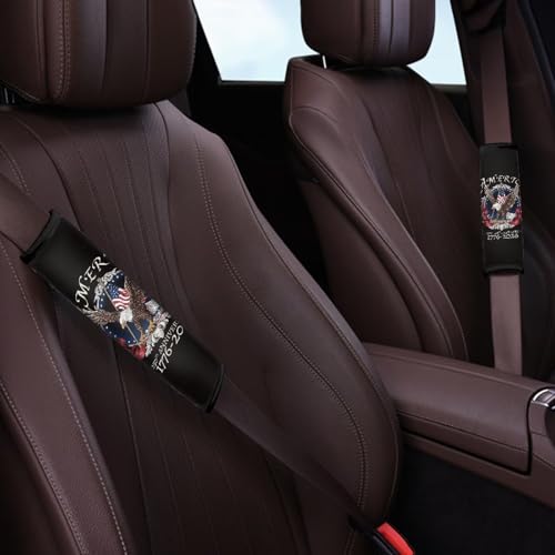 Image of AFPANQZ Car Seat Belt Cover for Women Mens Pads Drivers Shoulder Protetion Eagle 250 Years Car Seats Accessories Vehicle Auto Seatbelt Cushion Pads Universal Fit