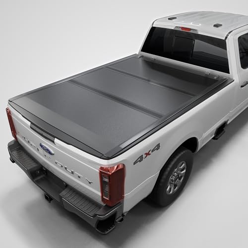 Toptiny Low Profile Hard Folding Truck Bed Tonneau Cover Fits 2017-2026 Ford F-250 F-350 Super Duty 6.75FT Bed (82")