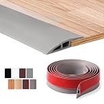 1.2M Self-Adhesive Floor Transition Strips Carpet Trim Strong Adhesive, Ideal for Carpet, Laminate, and Tile Thresholds, Doorways, and Edging (Supports 7–10mm Height Difference, Grey)