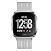 Fitlink Metal Bands Compatible for Fitbit Versa/Versa Lite Edition/Versa 2 Smart Watch for Women and Men,Small and Large, Multi-Color (Silver,Small)