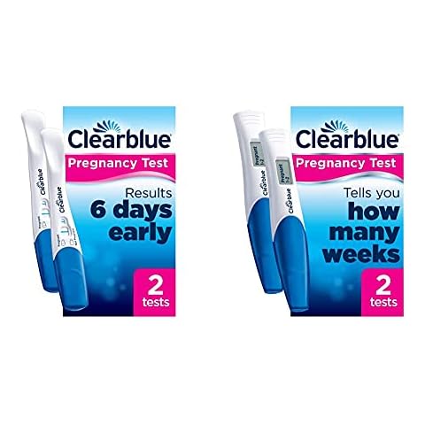 Clearblue Pregnancy Test - Ultra Early (10 MIU), Results 6 Days Early, 2 Tests & Pregnancy Test - Digital with Weeks Indicator, The Only Test That Tells You How Many Weeks, 2 Digital Tests Cover