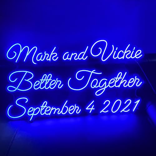 SELICOR Personalized Neon Sign Custom Neon Sign Led Neon Signs Light for Bedroom Wedding Birthday Party Home Décor Custom Neon Sign Bar Store Logo Neon Sign (Optional 40" to 60")