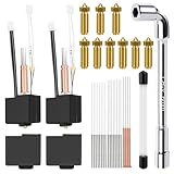 BILIPLE 2Pcs Kobra 3 Hotend Kit, para Kobra 3/Kobra 3 Combo, con boquillas de latón 0,2/0,4/0,6mm x 3 y 20 agujas de limpieza (8 x 0,2/0,4mm, 4 x 0,6mm) y 4 fundas de silicona y llaves de boquilla