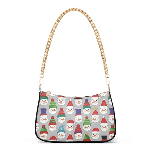 Sac à bandoulière voyage femme motif bonhomme de neige pour sorties hiver
