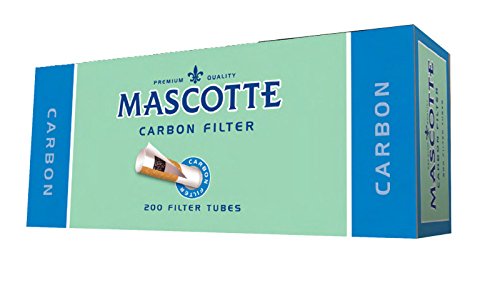 400 Tubes à Cigarettes - Mascotte Charbon avec Filtre