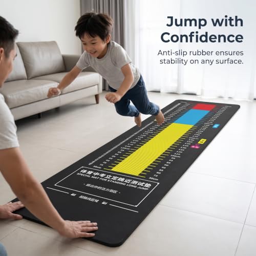 Esterilla de salto de longitud para entrenar tus pruebas físicas y hacer ejercicio en casa 4