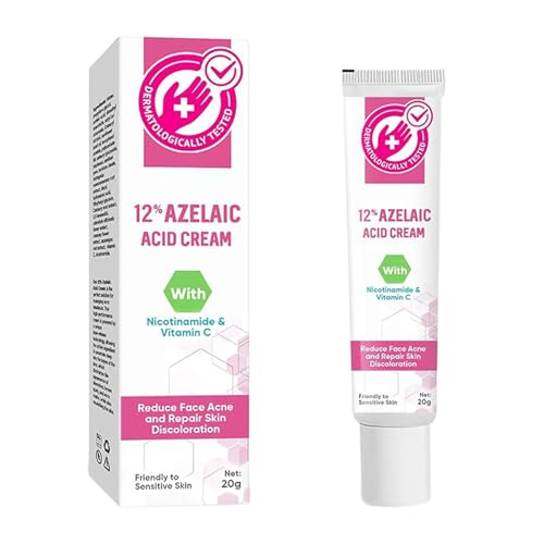 Sérum Ácido Azelaico 12%, Crema Antiacné y Antirojeces, Reduce Espinillas, Marcas y Manchas, para Piel Grasa, Mixta y Sensible, Ilumina y Unifica el Tono de la Piel