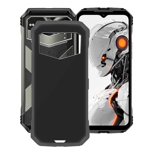 YQINHHME Schwarz Stoßfest Hülle für Doogee V Max Pro (6.58 Zoll), Superdünne Anti-Kratzen Handyhülle Cover Weiches Silikon Schutzhülle Tasche für Doogee V Max Pro - Schwarz