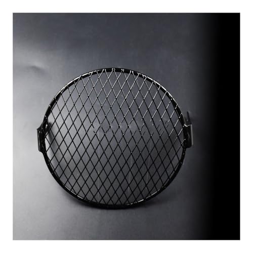 Couvercle lampe calandre vintage 6,3 pouces : finition noire mate supérieure pour moto bobber