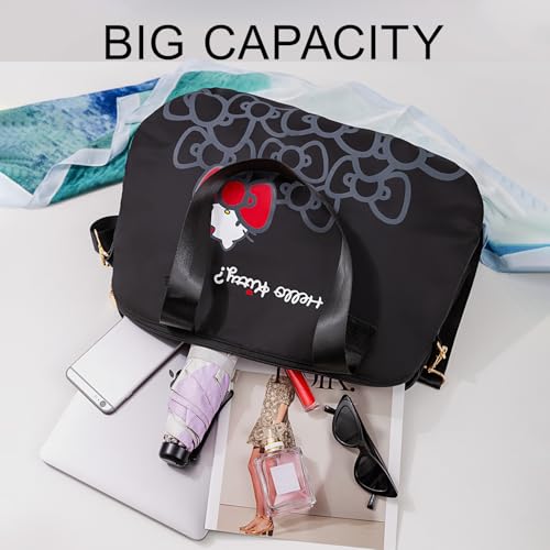 AmBealla Travel Tote Bags with Zipper Cosmetic Bag - Weekender Bag Lightweight for Women, Carry on Duffel Bag with Trolley Sleeve, Suitable for Gym, Work Beauty Storage2