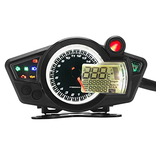 Tacómetro y velocímetro DC12V con pantalla antideslumbrante medidor impermeable de moto