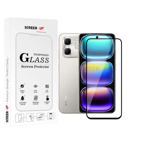 Image of ScreenUp Tempered Glass For Infinix Hot 50i - Ultra Clear, 9H Scratch Resistant, Full Coverage, Easy Install Screen Protector