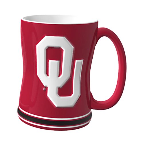 NCAA Oklahoma Sooners Sculpted Relief Mug, 14-Ounce