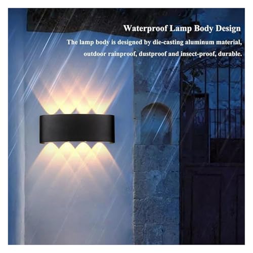 Aplique LED de pared con sensor de movimiento e iluminación impermeable para exterior 5