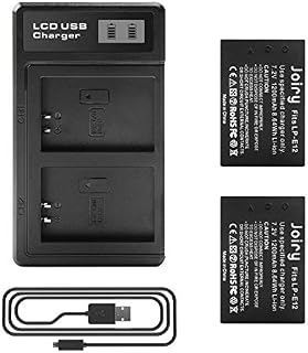 2 X LP-E12 Replacement Battery and LCD Dual Charger Compatible with Canon EOS M100, Rebel SL1, EOS 100D, EOS M, EOS M2, EOS M10 Digital Camera